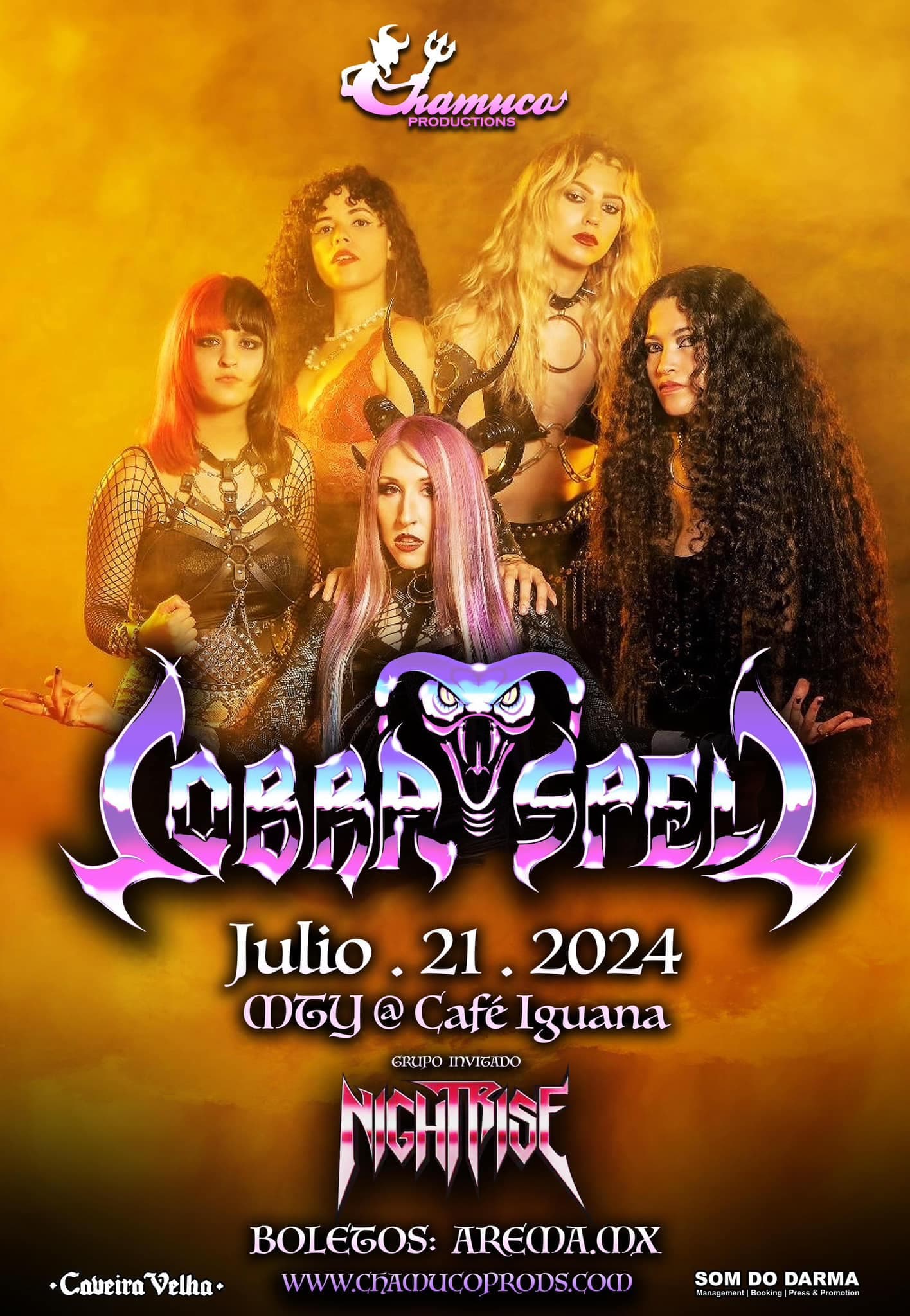 Nightrise con Cobra Spell en Cafe Iguana